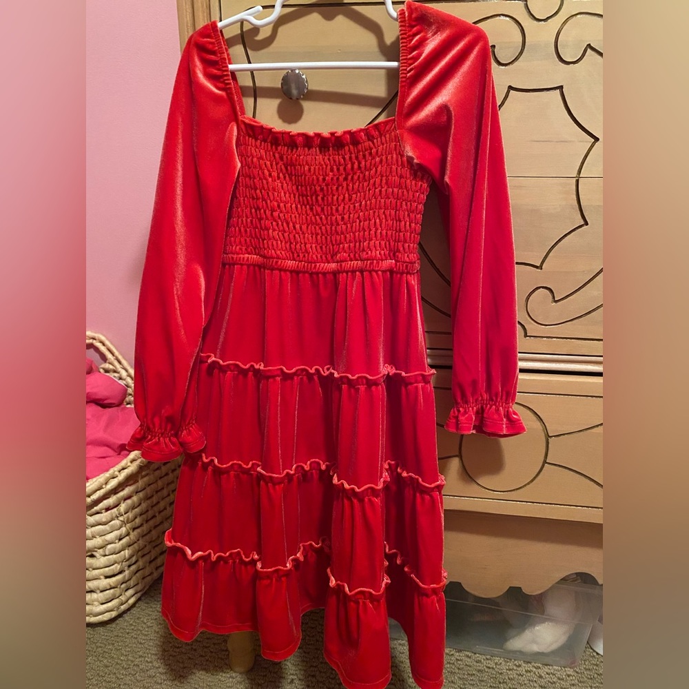 Crown and Ivy velour Christmas dress